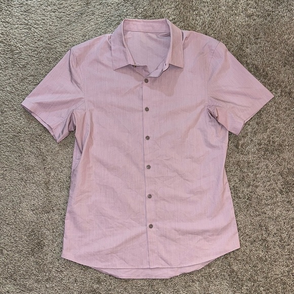lululemon athletica Other - LIKE NEW Lululemon Men’s Down to the Wire Slim Short Sleeve Button Down Shirt